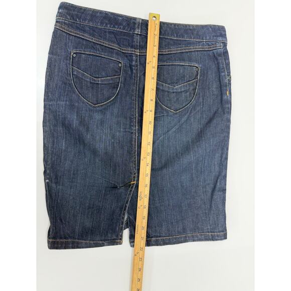 Old Navy Womens Juniors Skirt Size 1 Real Waist Stretch Denim Jean Skirt Y2K - Picture 8 of 9